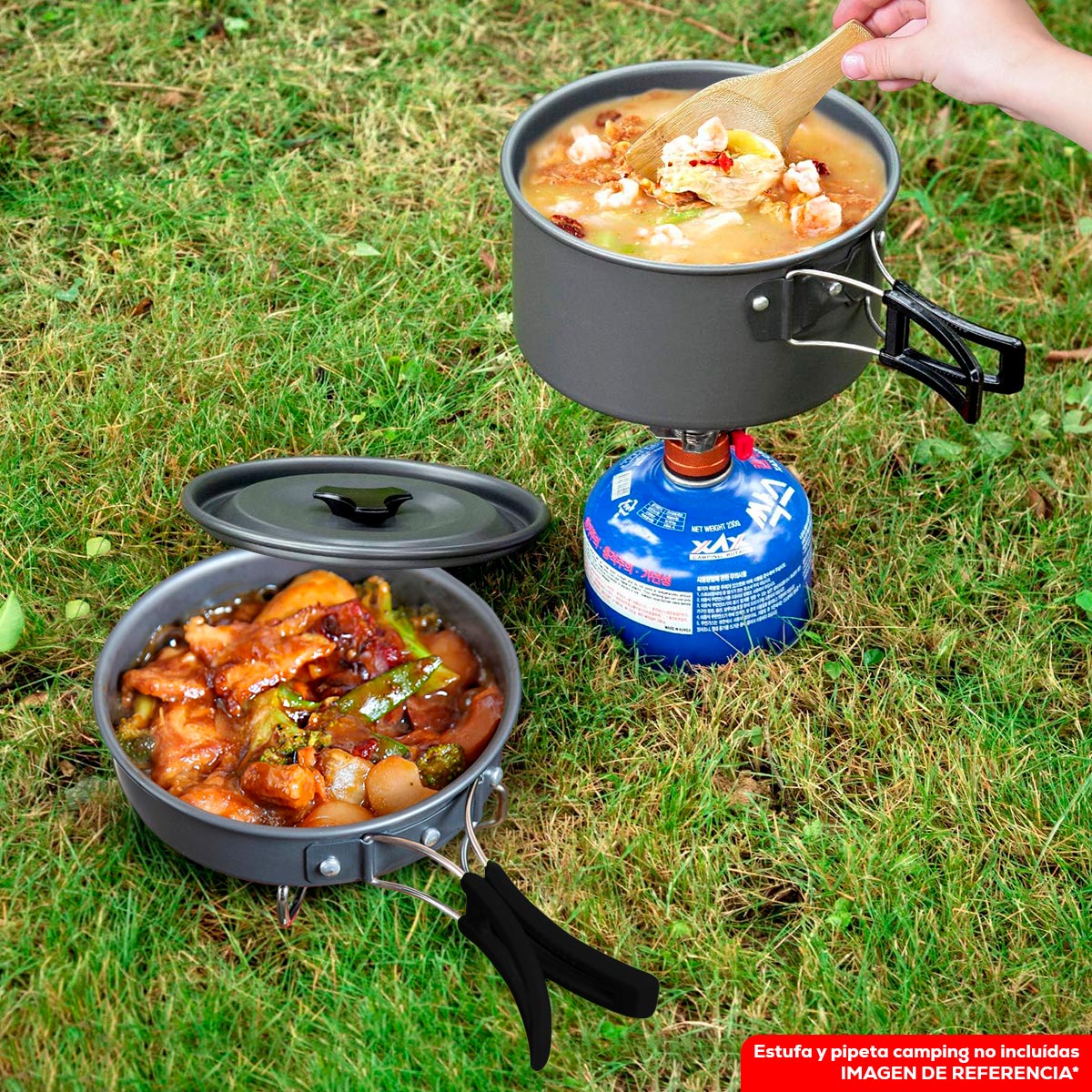 KIT DE UTENSILIOS DE COCINA PARA CAMPING