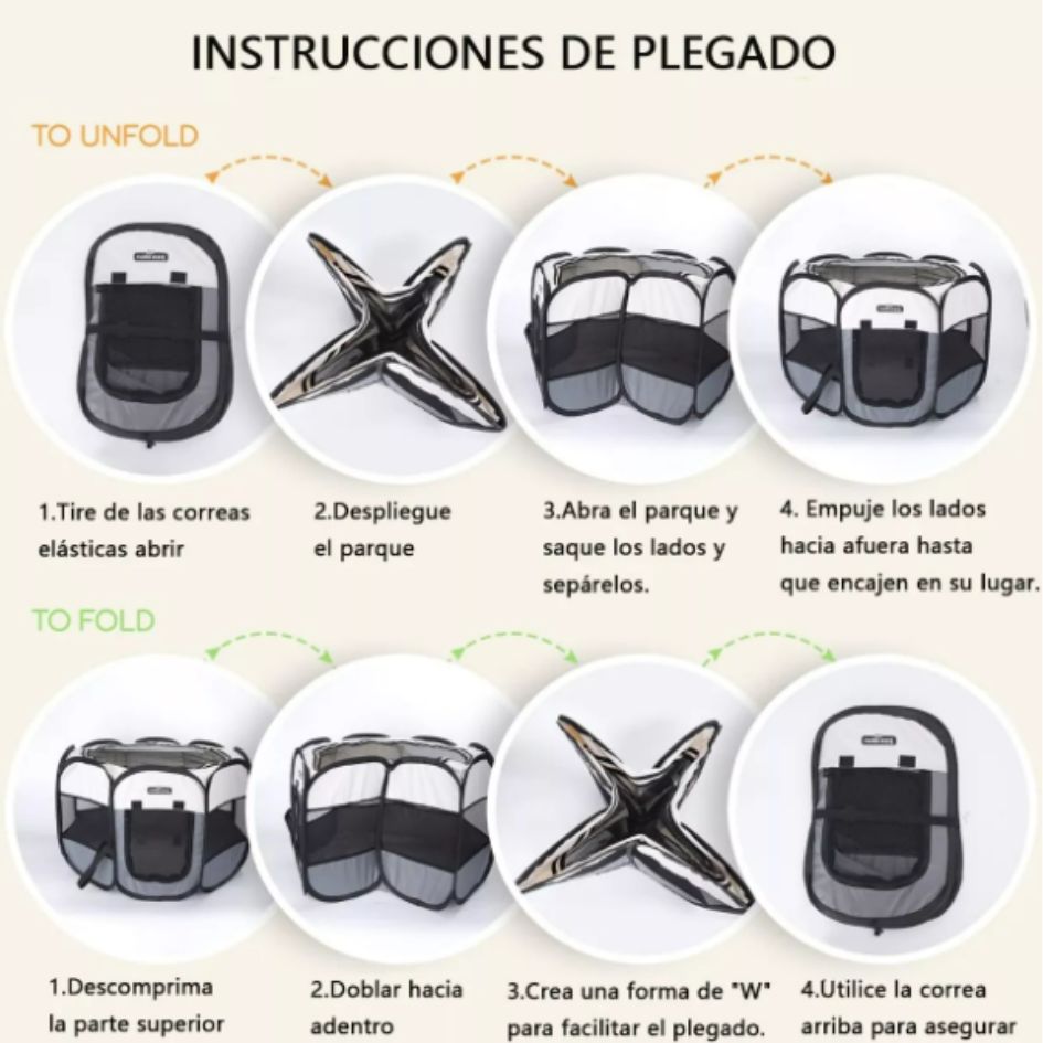 JAULA CORRAL PLEGABLE PARA MASCOTAS