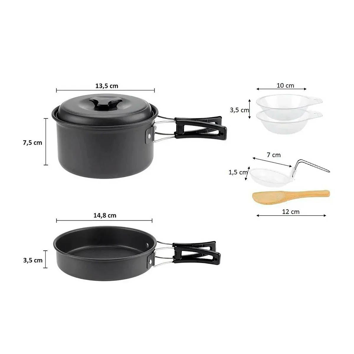 KIT DE UTENSILIOS DE COCINA PARA CAMPING